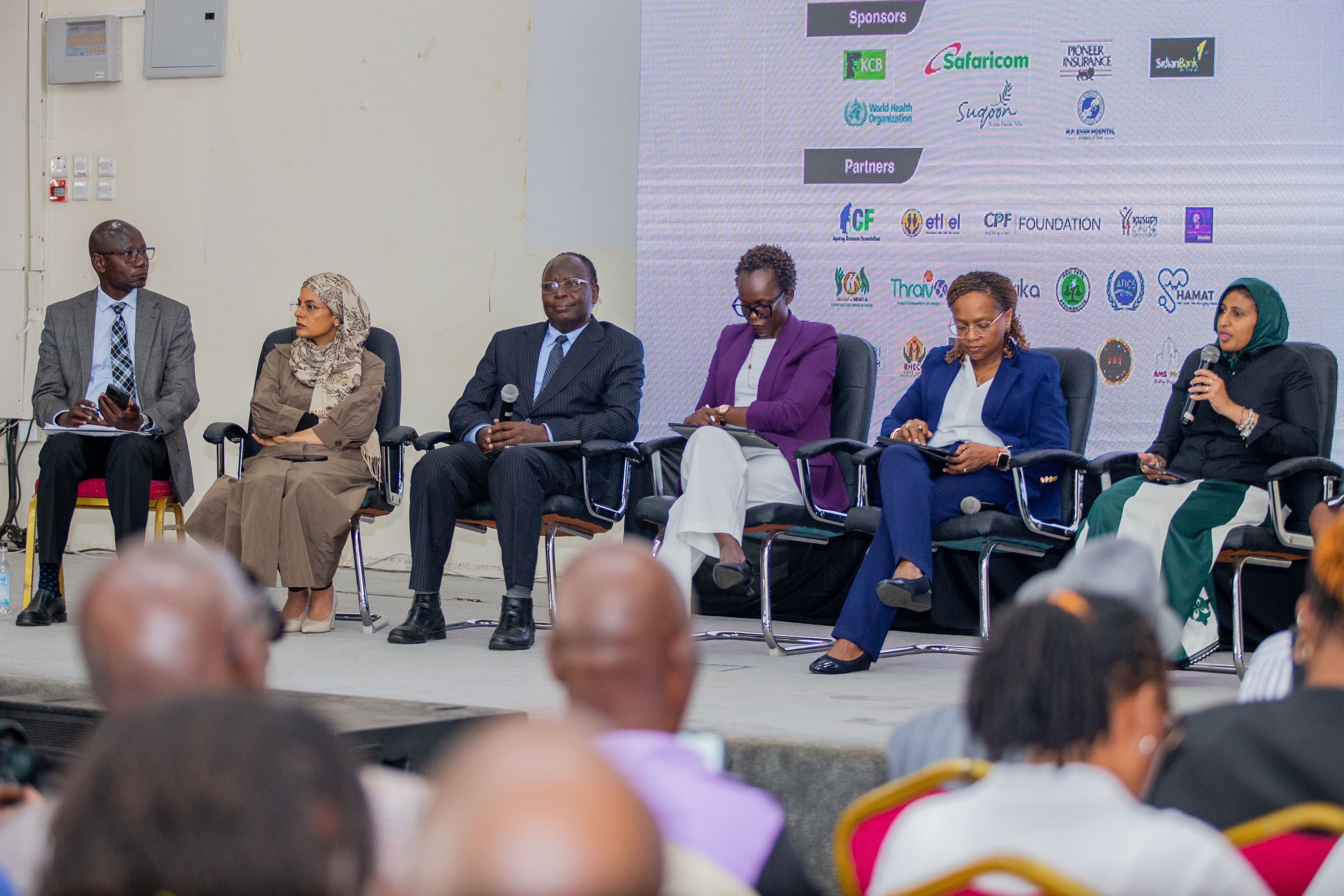 From Left : Ms.Shakira Khawaja(Founder SUQOON Kenya), Dr. Daniel Nyamongo(JKUAT Centre for Healthy Ageing), Dr. Rita Arogo, Prof. Marianne Mureithi, Dr. Tasneem Yamani(Hamat Health Hospital and Senior Advisor Suqoon)